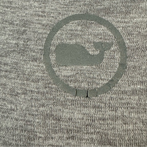 Vineyard Vines Shark Week Gray 1/4 Zip Performance Pullover Medium Sporty Active - Picture 5 of 8